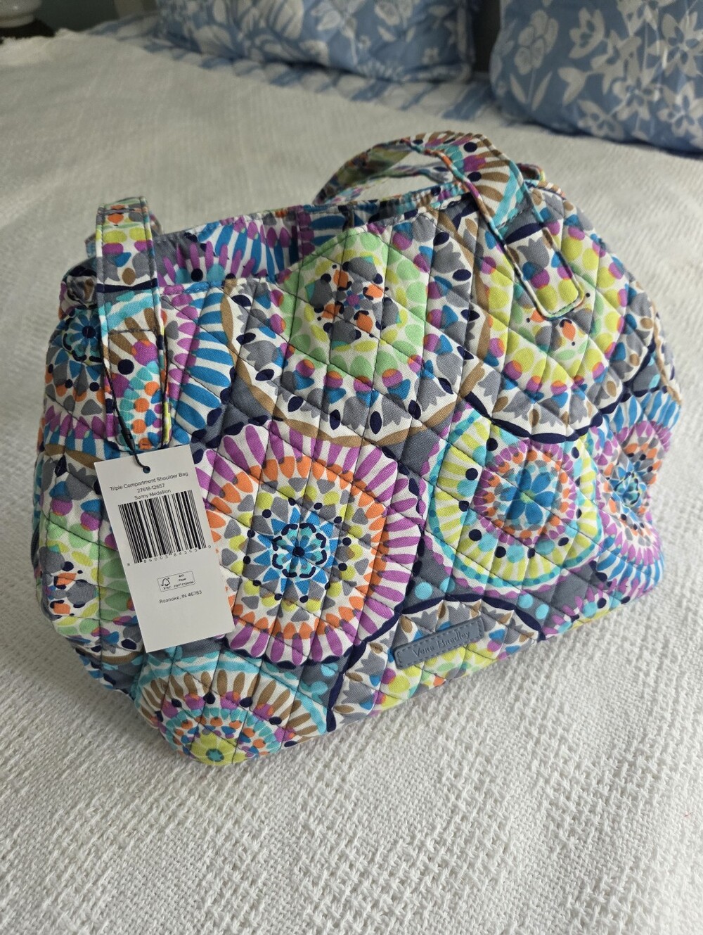 NWT Vera Bradley Triple Compartment Sholder Bag "Sunny Medallion" Print